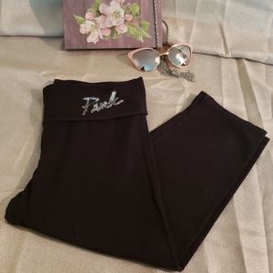 PINK VS Capri Yoga Pants W/ Sequin Lettering